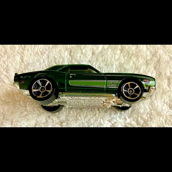 HOTWHEELS GREEN '68 1968 COPO CHEVROLET CAMARO - MADE IN MALAYSIA. - Picture 1 of 9